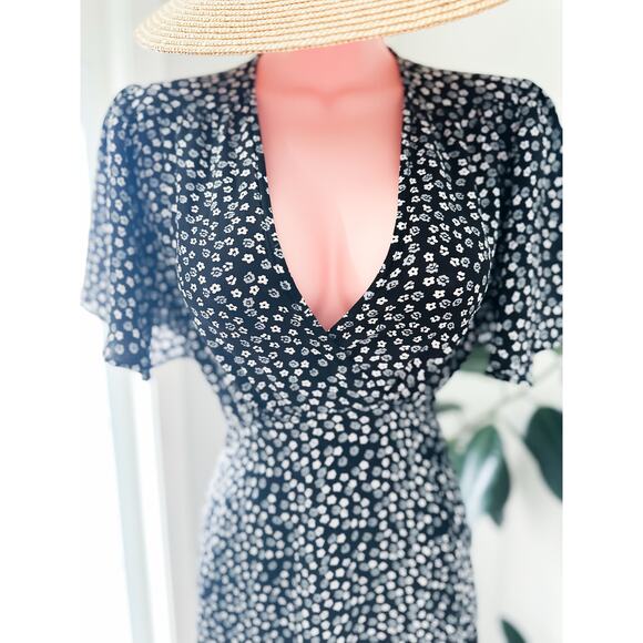 Among Daisies + Moonbeams Fluttery Plunge Wrap Maxi Dress of Storybook Dreams - Picture 6 of 7